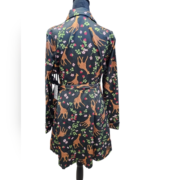 NWT Unique Vintage Green Giraffe & Strawberry Wrap Dress 4x 22-24 - Picture 6 of 7